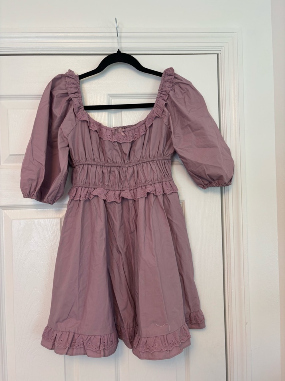 Altar’d State Melissa Ruffle Mini Dress Lavender Size M NWT - Picture 6 of 7